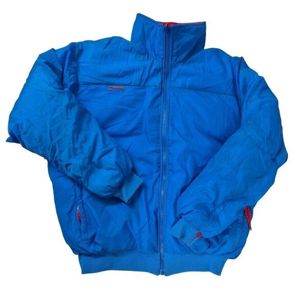 Vtg Columbia Reversible Radial Sleeve Nylon/ Down Ski Jacket Red/Blue Mens Sz L - Picture 4 of 8